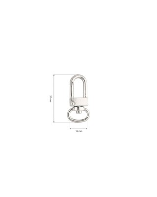 METAL SNAP HOOK 13 MM   MILAN NICKEL 100   PCS