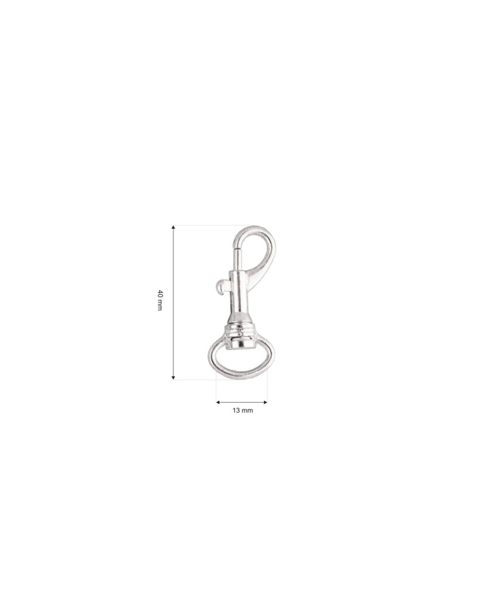 Karabińczyk metalowy 13 mm bck-h006 nikiel