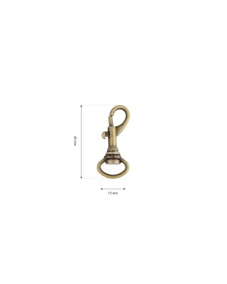 KARABINERHAKEN BCK-H006 13 MM IWO   ALTGOLD 100  ST.