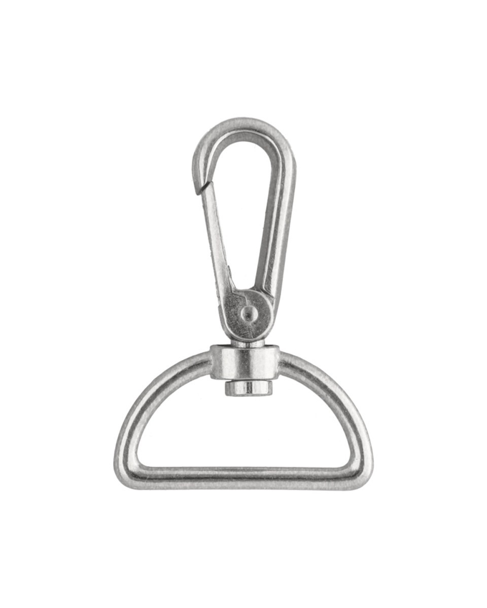 METAL SNAP HOOK 37 MM GLOSSY NICKEL 1   PCS
