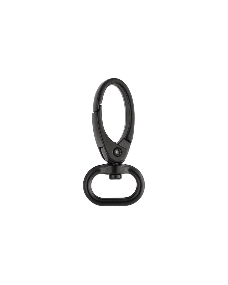 Karabińczyk metalowy 16 mm 0037 krab czarny mat