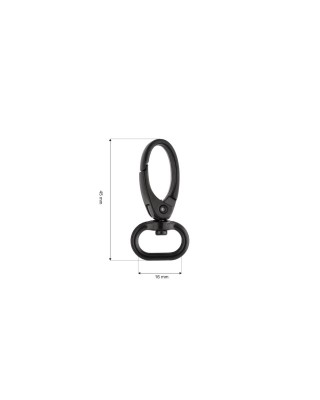 KARABINERHAKEN 16 MM 0037 SCHWARZMATT  100  ST.