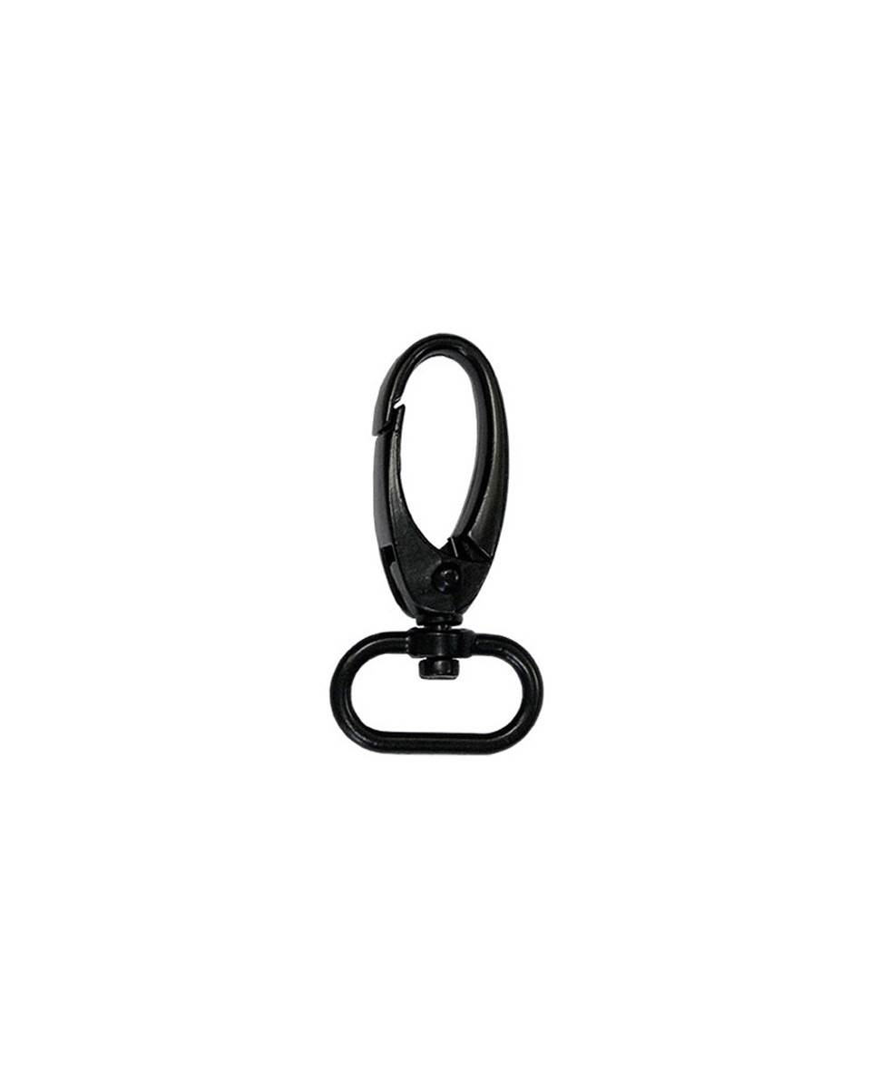 Karabińczyk metalowy 20 mm 0037 krab czarny mat