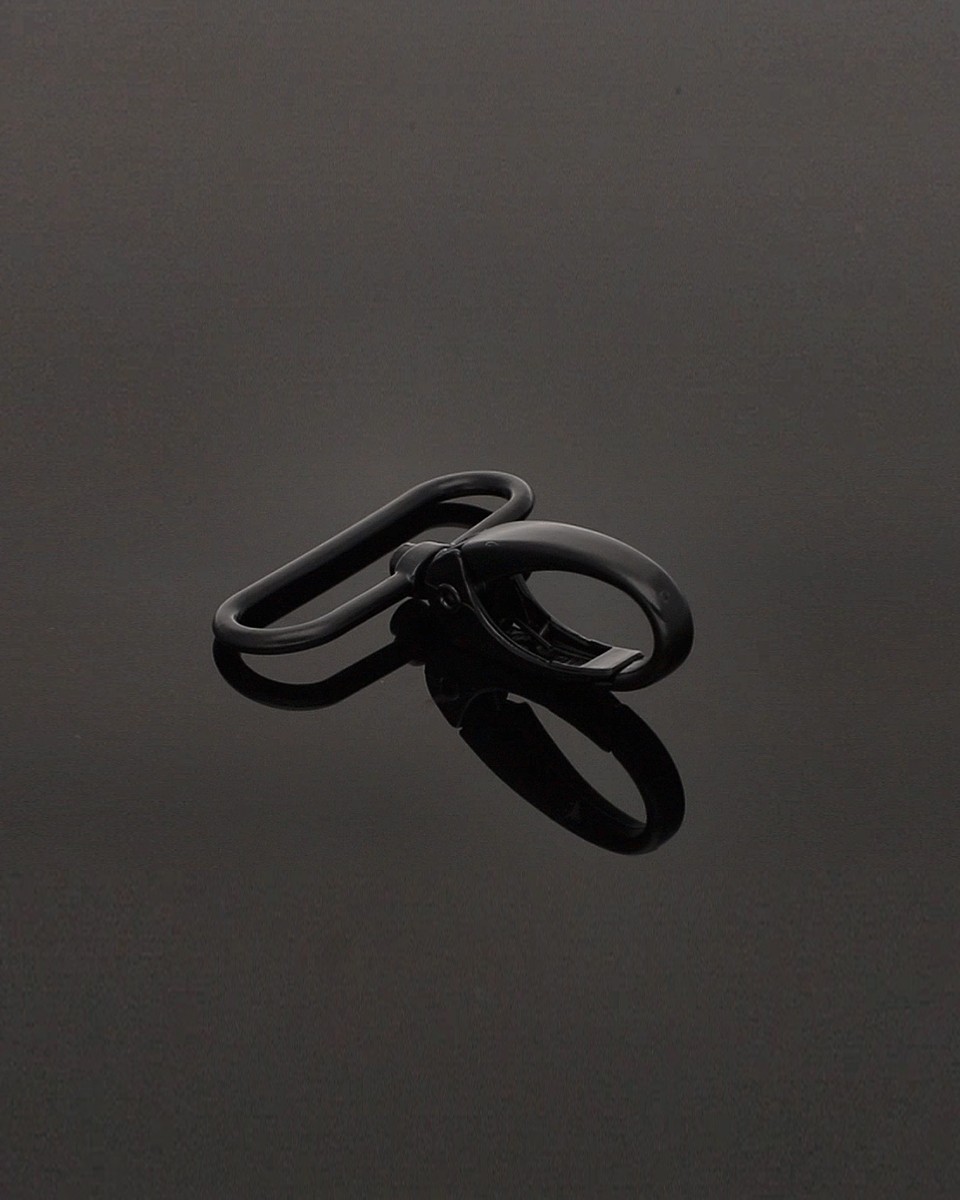 METAL SNAP HOOK (0037) 38 MM NICKEL MATT 1 PCS