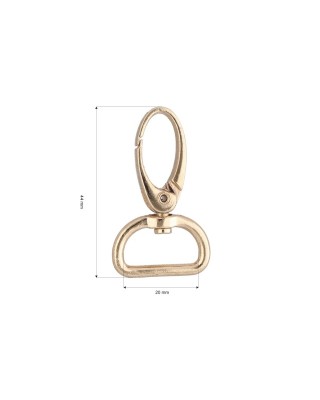 KARABINERHAKEN RF-101 20 MM LICHT          GOLD 100 ST.