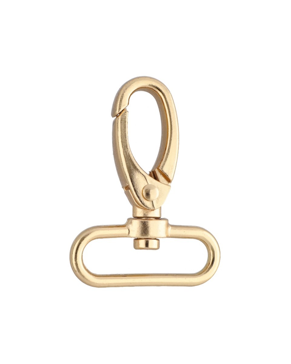 METAL SNAP HOOK RF-111 38 MM GLOSSY GOLD 1  PCS