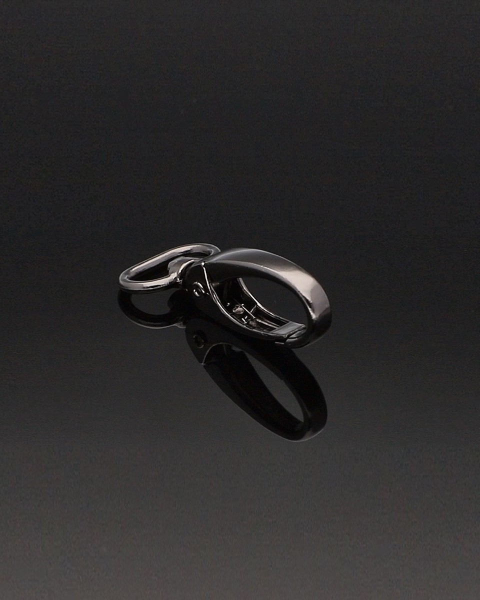 KARABINERHAKEN 0037  15  MM SCHWARZNICKEL 100  ST.