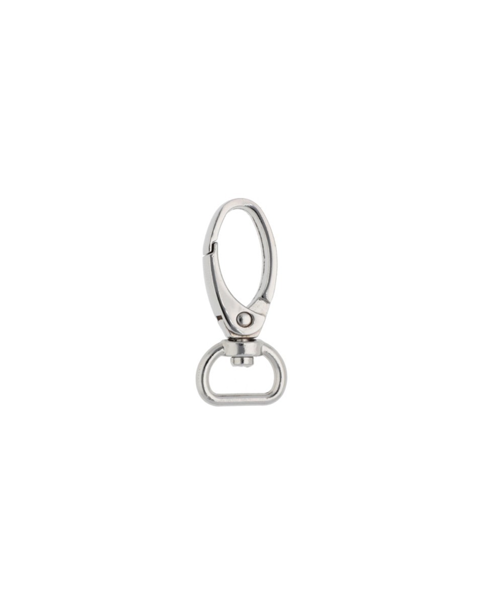 Karabińczyk metalowy 13 mm 0037 krab nikiel połysk Karabińczyk metalowy 13 mm 0037 krab nikiel połysk