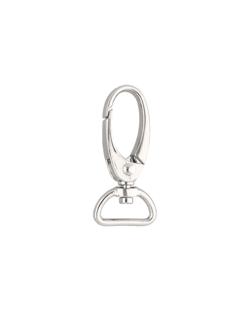 KARABINERHAKEN   0037 16 MM NICKELGLANZ 50  ST.