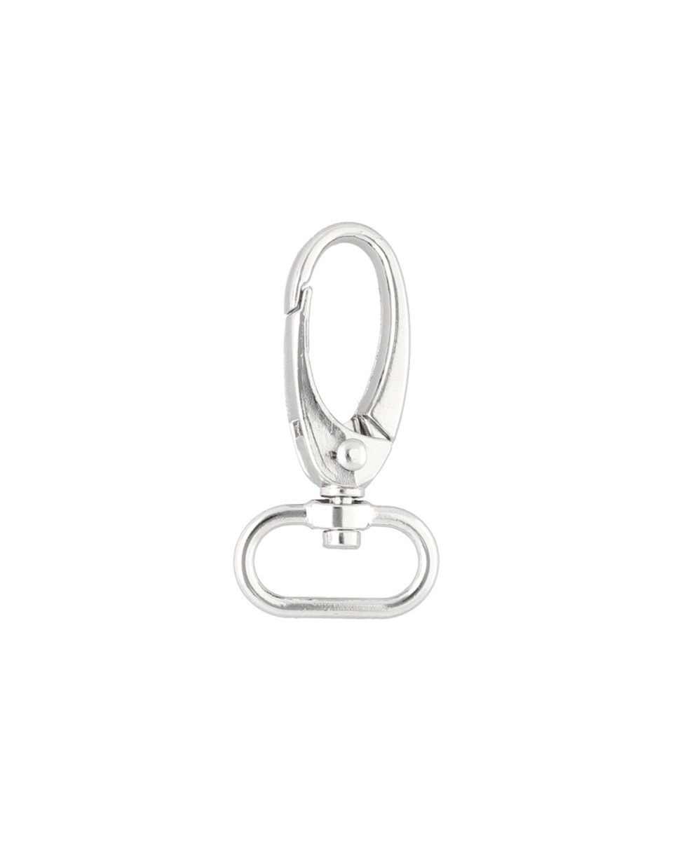 Karabińczyk metalowy 20 mm 0037 krab nikiel połysk Karabińczyk metalowy 20 mm 0037 krab nikiel połysk