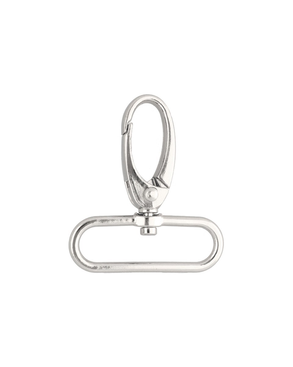 METAL SNAP HOOK 38 MM 0037 GLOSSY NICKEL 1 PCS