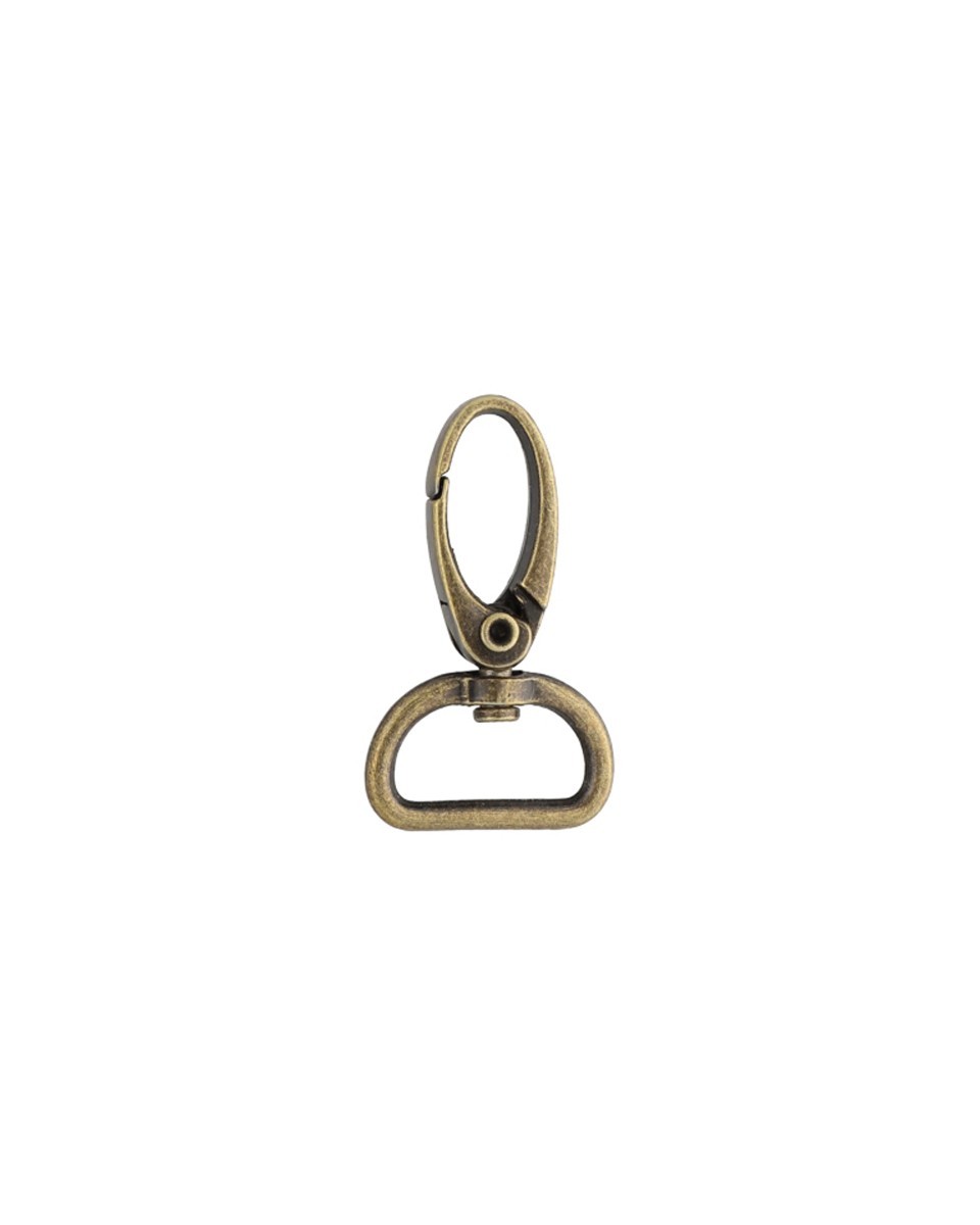 METAL SNAP HOOK RF-101 20 MM OLD GOLD 100  PCS