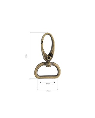 KARABINERHAKEN RF-101 20 MM ALTGOLD 100  ST.