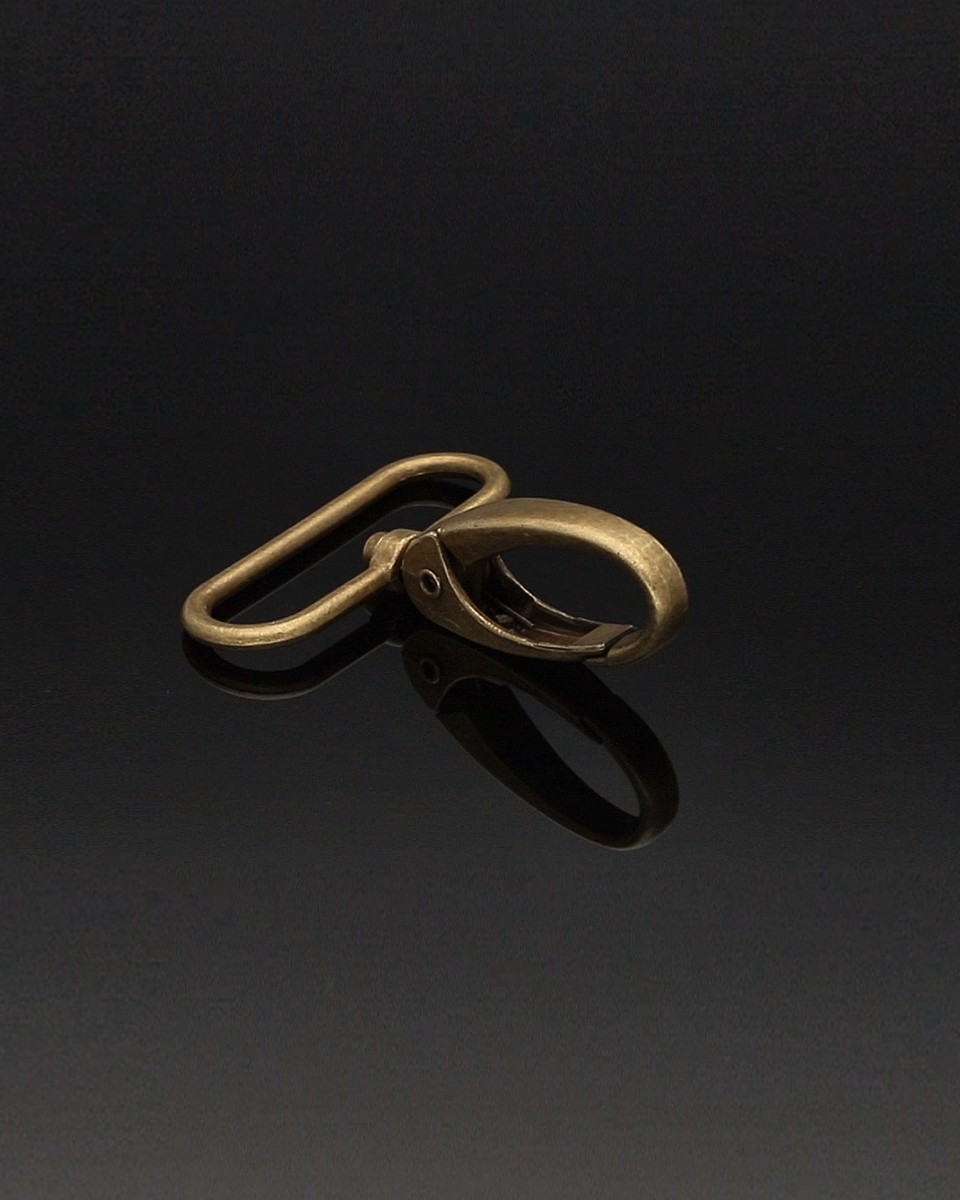 KARABINERHAKEN 0037 38 MM ALTGOLD  1   ST.
