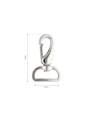 KARABINERHAKEN RF-175 32 MM ERYK NICKEL 1  ST.