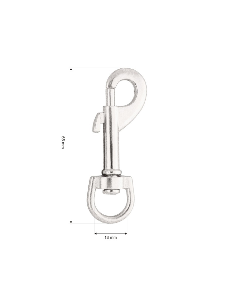 Karabińczyk metalowy 13 mm rf-195 Milo nikiel