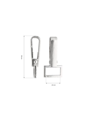 KARABINERHAKEN 20 MM KAJETAN NICKEL 1     ST. ZWEITE SPEZIES