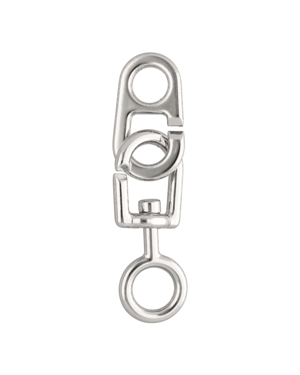 EXTRA SHINING METAL SNAP HOOK 12 MM GILBERT  GLOSSY NICKEL 1 PCS