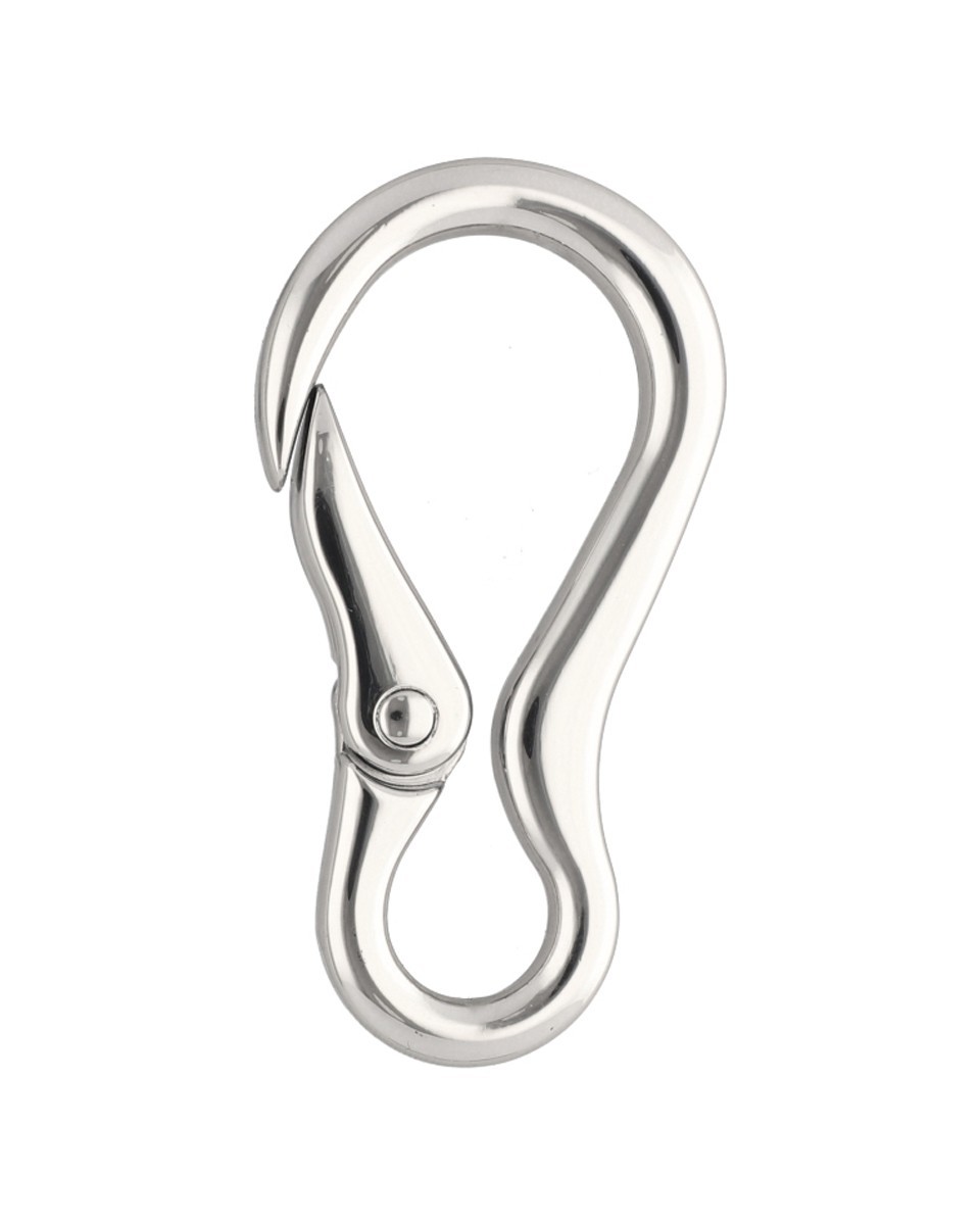 EXTRA SHINING METAL SNAP HOOK 14 MM CHROBRY GLOSSY NICKEL 1 PCS