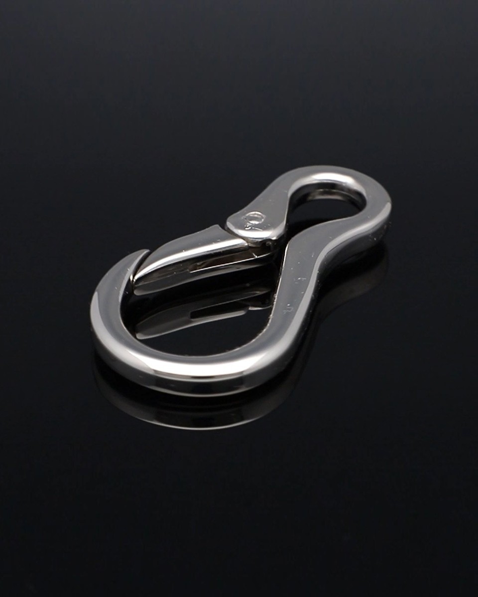 EXTRA SHINING METAL SNAP HOOK 14 MM CHROBRY GLOSSY NICKEL 1 PCS