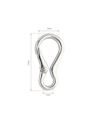 EXTRA GLANZ KARABINERHAKEN 14 MM CHROBRY NICKELGLANZ 1  ST.
