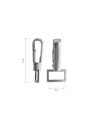 METAL SNAP HOOK 20 MM KAJETAN NICKEL 1 PCS