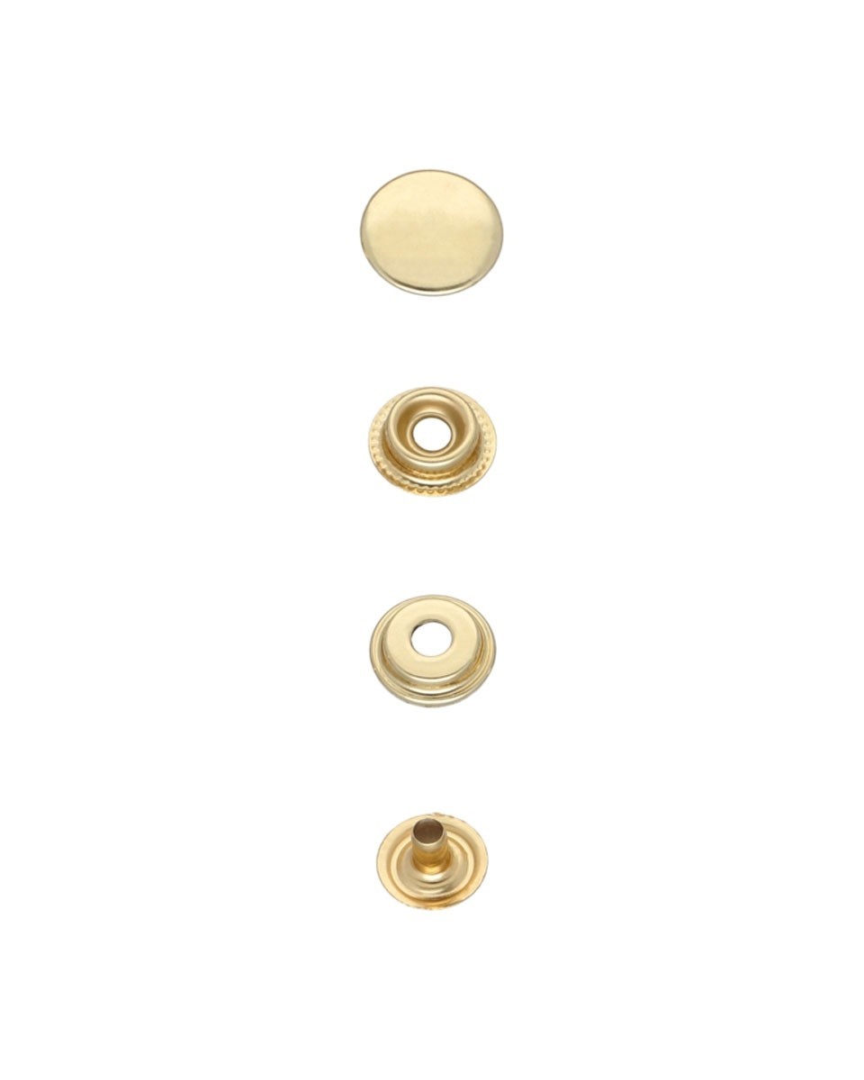 Rostfrei druckknopf aus metall 15 mm licht gold 200 st.