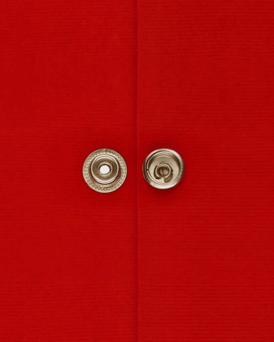Stainless metal snap fastener 15 mm light gold 200 pcs