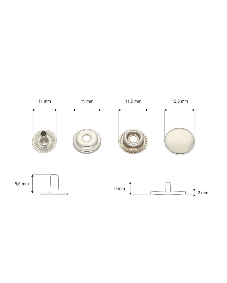 Napa nierdzewna 12,5 mm nikiel