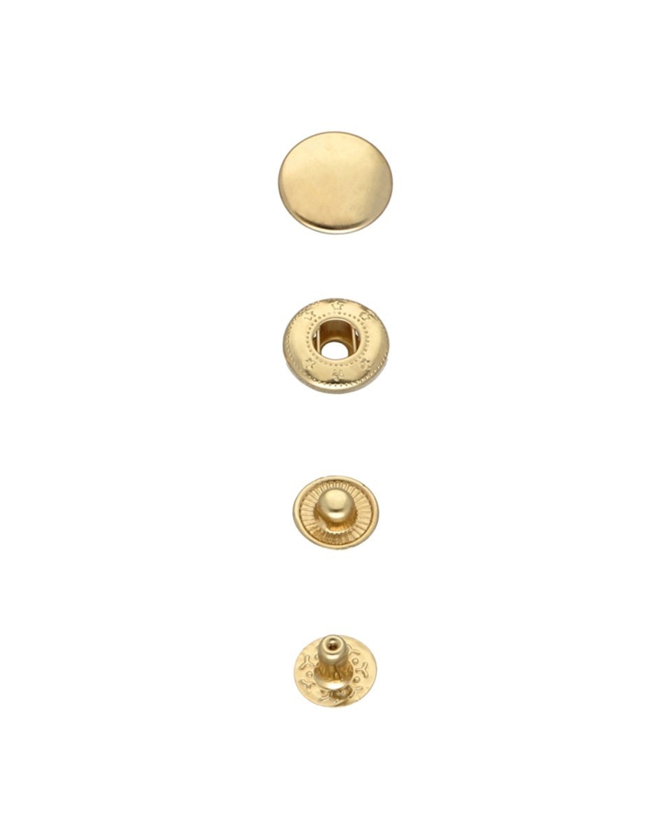 Druckknopf aus metall alfa 15 mm lichtgold