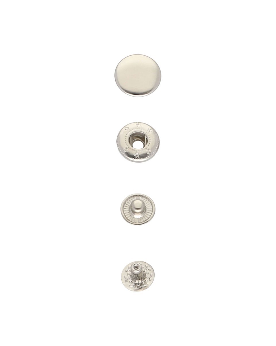 Metal snap fastener alfa 15 mm nickel