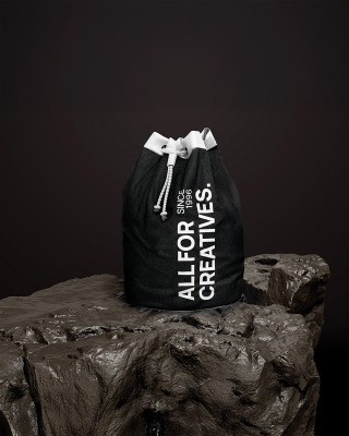Cotton fabric canvas 360 g/m2 (580) black 150 cm