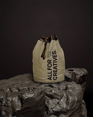 Cotton fabric canvas 400 g/m2 (894) dark beige 150 cm  40 mb