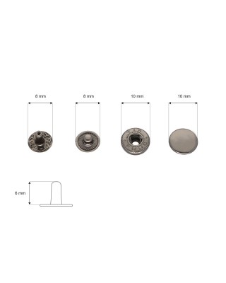 Napa nierdzewna alfa 10 mm czarny nikiel