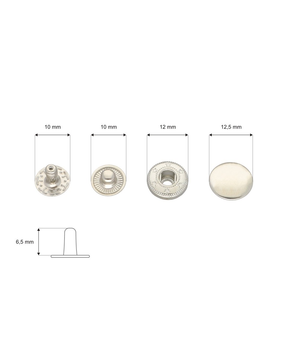Napa nierdzewna alfa 12,5 mm nikiel