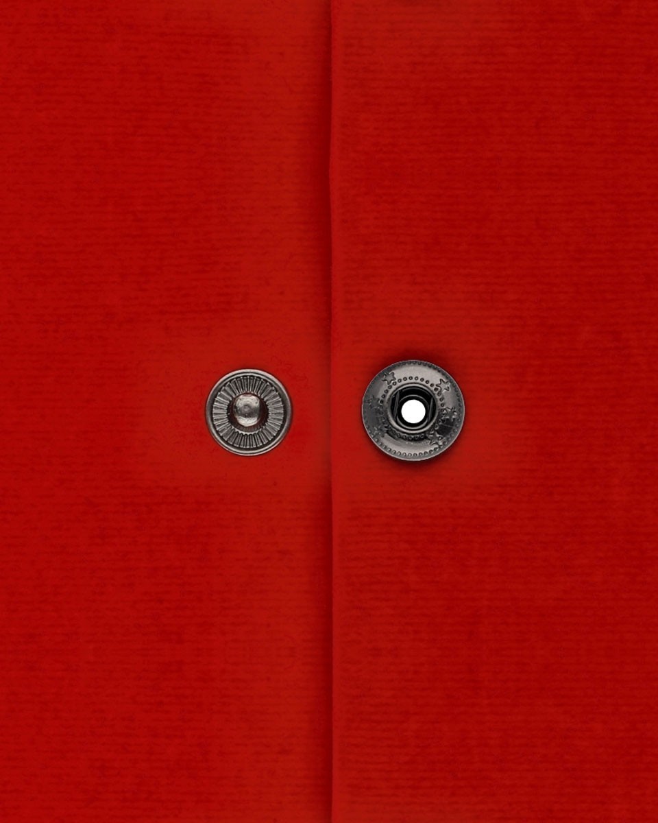 Stainless metal snap fastener alfa 12.5 mm black nickel