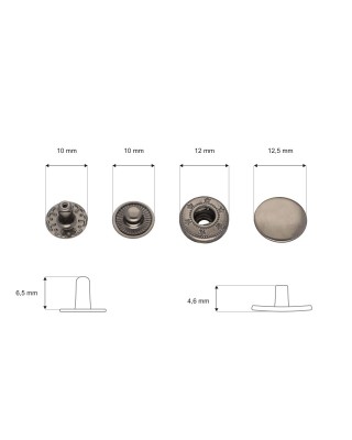 Napa nierdzewna alfa 12,5 mm czarny nikiel