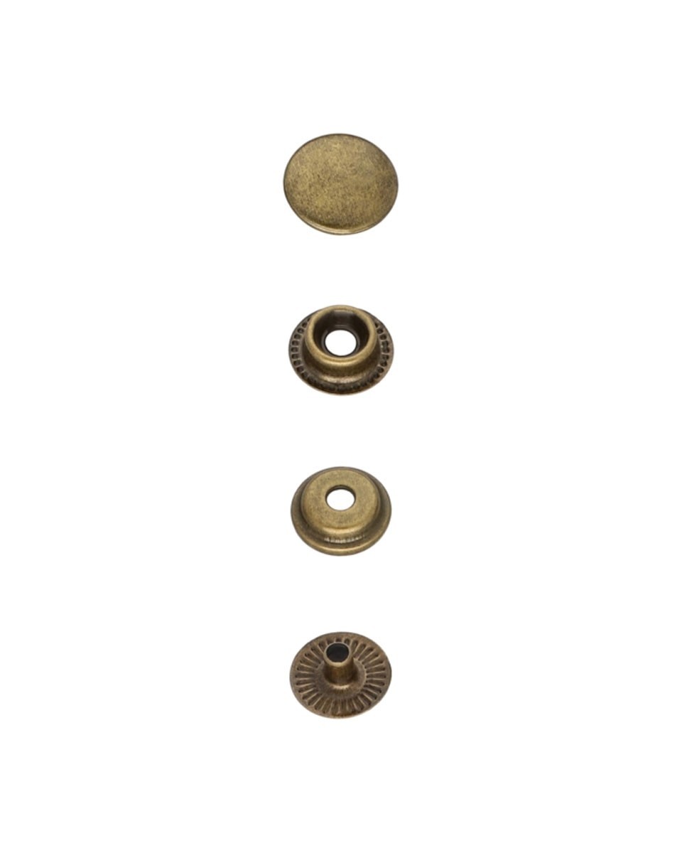 Napa metalowa 12,5 mm stare złoto 720 szt.
