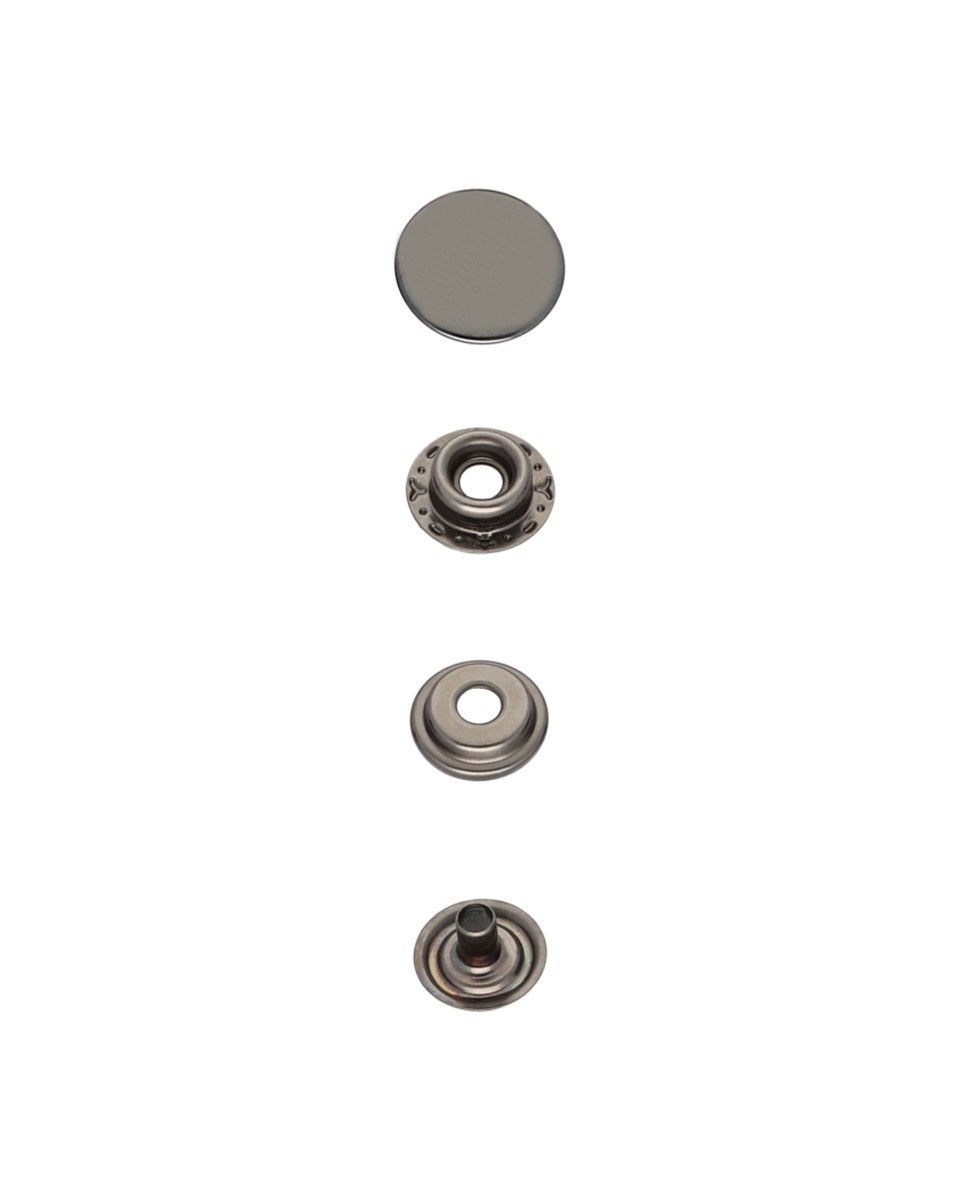 Metal snap fastener 17 mm black nickel 720 pcs