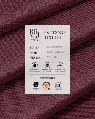 Polyesterová tkanina Oxford UV 600d pu*2 (048) bordó  160 cm
