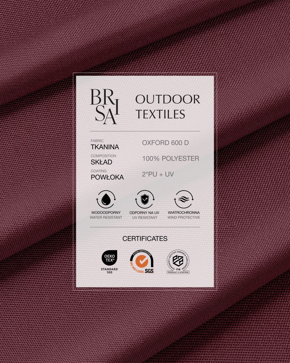 Polyester fabric Oxford 600d UV pu*2 waterproof (048) maroon 160 cm Polyester fabric Oxford 600d UV pu*2 waterproof (048) maroon 160 cm