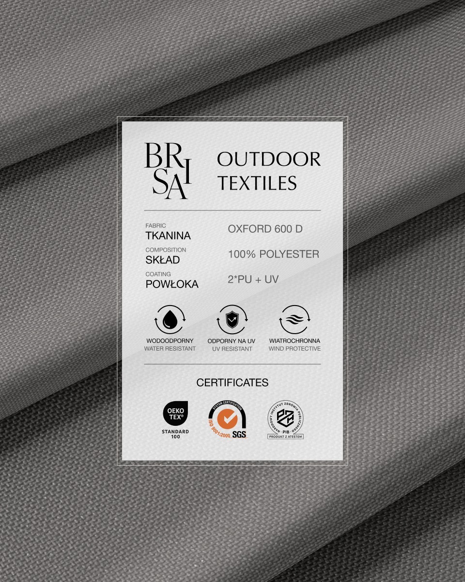 Polyester fabric Oxford 600d UV pu*2 waterproof (134) grey 160 cm Polyester fabric Oxford 600d UV pu*2 waterproof (134) grey 160 cm