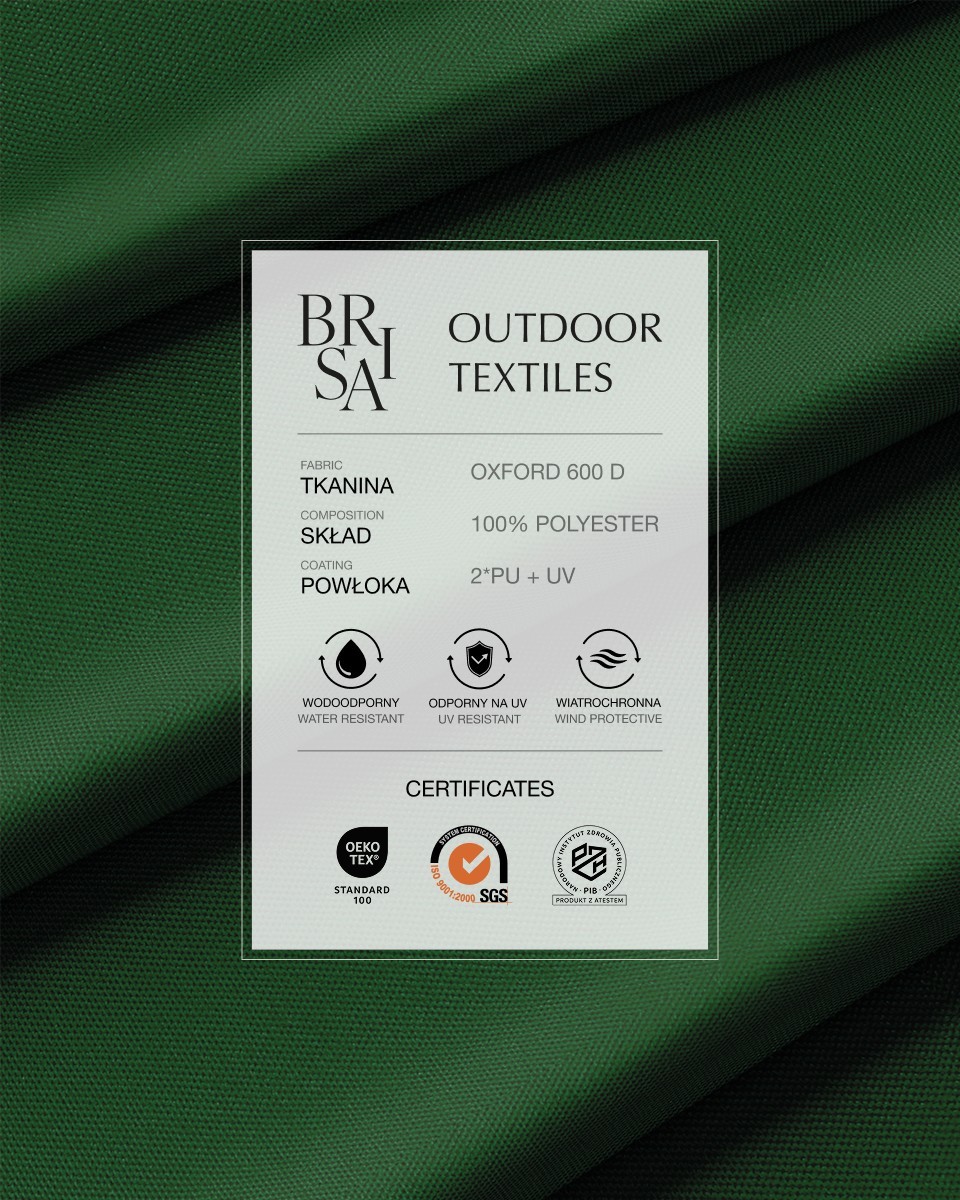 Polyester fabric Oxford 600d UV pu*2 waterproof (153) green 160    cm