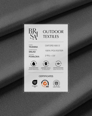 Polyester fabric Oxford 600d UV pu*2 waterproof (301) dark grey  160 cm