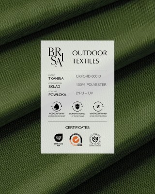 Polyester fabric Oxford 600d UV pu*2 waterproof (305) olive 160  cm