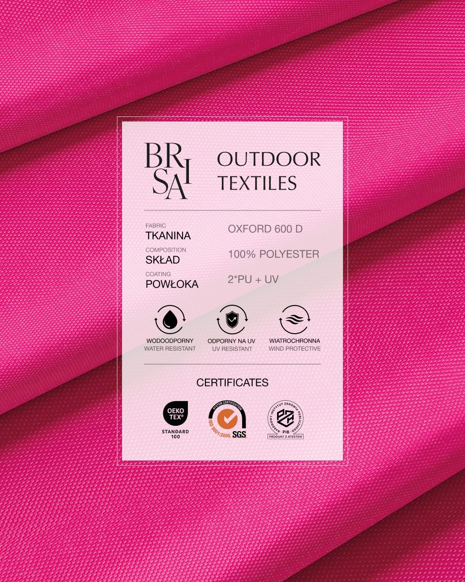 Polyester fabric Oxford 600d UV pu*2 waterproof (516) pink 160 cm Polyester fabric Oxford 600d UV pu*2 waterproof (516) pink 160 cm