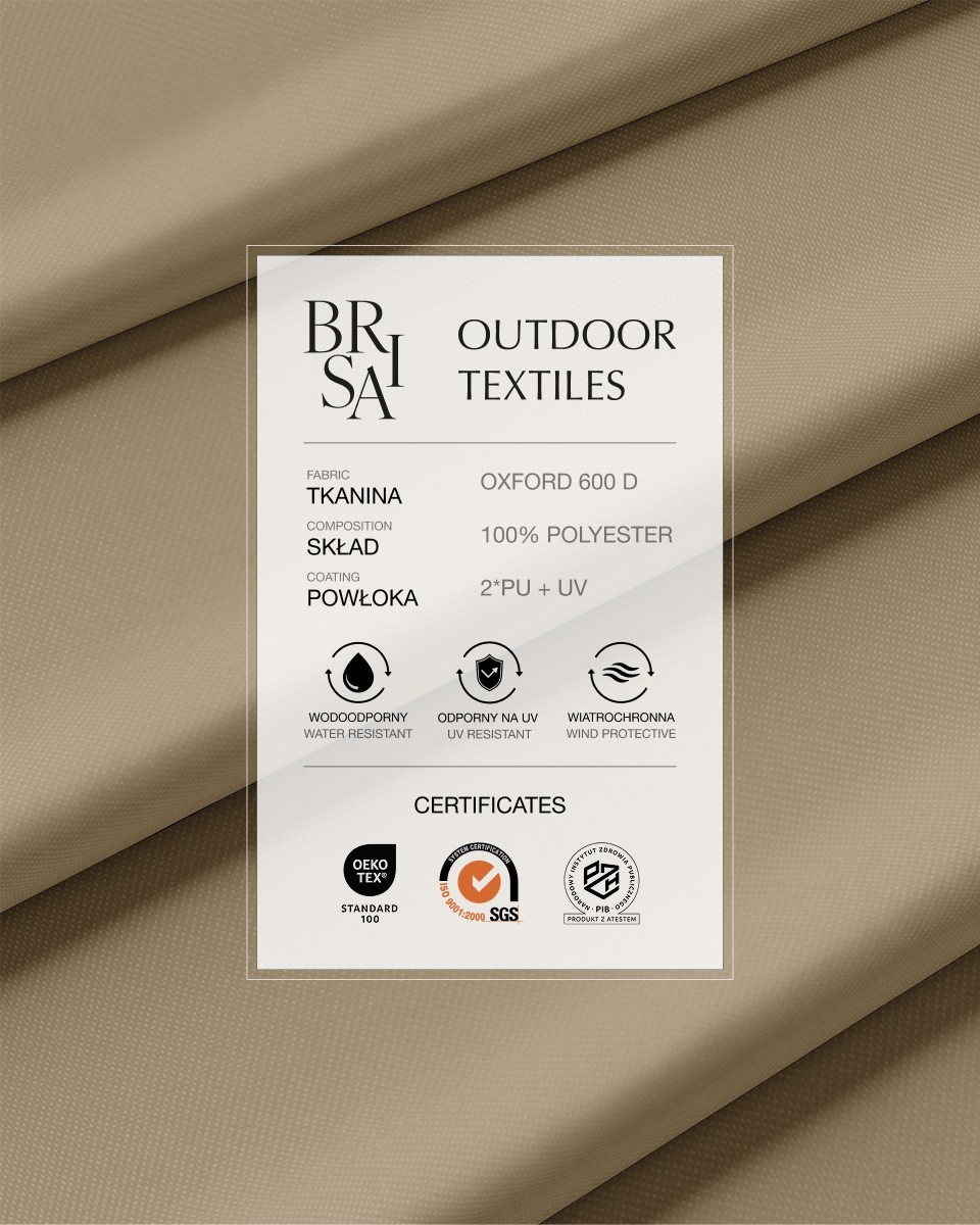 Polyester fabric Oxford 600d UV pu*2 waterproof (810) beige 160 cm Polyester fabric Oxford 600d UV pu*2 waterproof (810) beige 160 cm