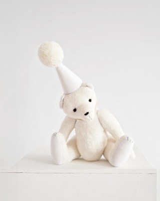 Teddy-Fleece Fellstrickstoff 280 g/m² –  Ecru