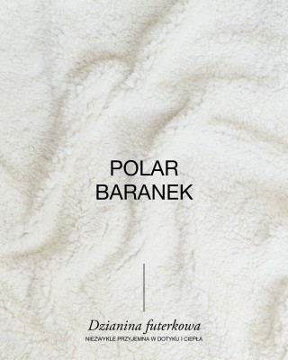 Polar baranek dzianina futerkowa ecru