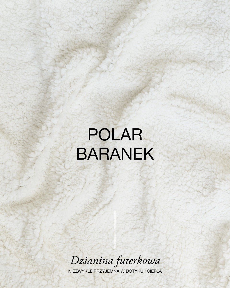 Polar baranek dzianina futerkowa ecru Polar baranek dzianina futerkowa ecru